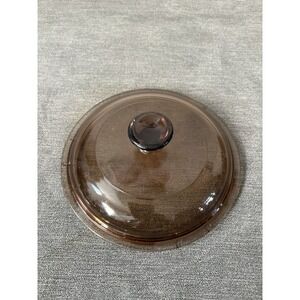 Pyrex Replacement Lid Amber Glass V 1 C fits 1 Qt. Pot Round